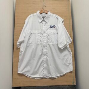 Tiger Hill Mens 2XL White Bayou Rum Performance Poplin Fishing Shirt Vented